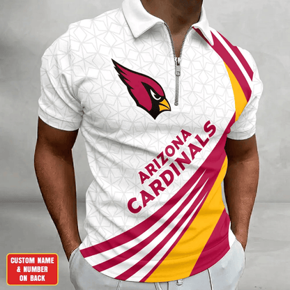 [SPECIAL OFFER] NEW CUSTOMIZED NFL20 ARC ARIZONA CARDINALS ZIP POLO SHIRT