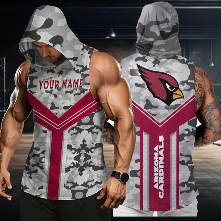 LIMITED EDITION - NEW CUSTOMIZED NFL20 ARC ARIZONA CARDINALS HOODED TANK TOP