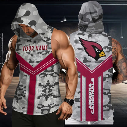 LIMITED EDITION - NEW CUSTOMIZED NFL20 ARC ARIZONA CARDINALS HOODED TANK TOP