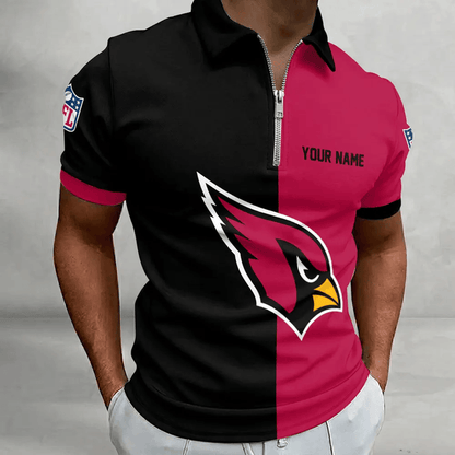 [SPECIAL OFFER] NEW CUSTOMIZED NFL20 ARC ARIZONA CARDINALS ZIP POLO SHIRT