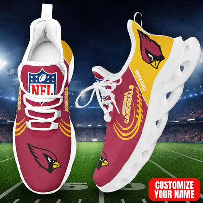 LIMITED EDITION - NEW CUSTOMIZED NFL20 ARC AR CARDINALS PREMIUM CLUNKY SNEAKERS