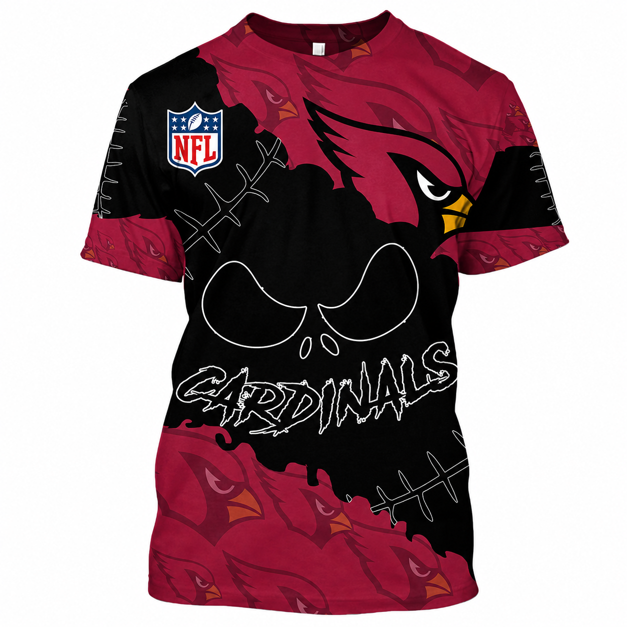 LIMITED EDITION - NEW CUSTOMIZED NFL20 ARC ARIZONA CARDINALS HALLOWEEN SKULL APPAREL FOR FANS