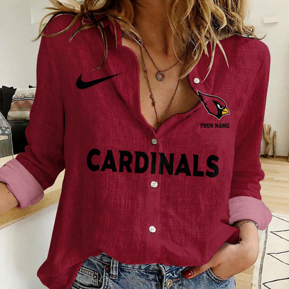LIMITED EDITION - NEW CUSTOMIZED NFL20 ARC ARIZONA CARDINALS WOMEN CASUAL SHIRT