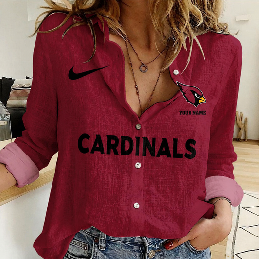 LIMITED EDITION - NEW CUSTOMIZED NFL20 ARC ARIZONA CARDINALS WOMEN CASUAL SHIRT