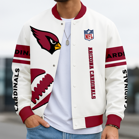 LIMITED EDITION - NEW CUSTOMIZED NFL20 ARC ARIZONA CARDINALS BASEBALL JACKET