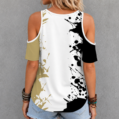 [FAN FAVORITE] NEW CUSTOMIZED NCAA FBS20 CRB COLORADO BUFFALOES CRISS CROSS V-NECK TOP