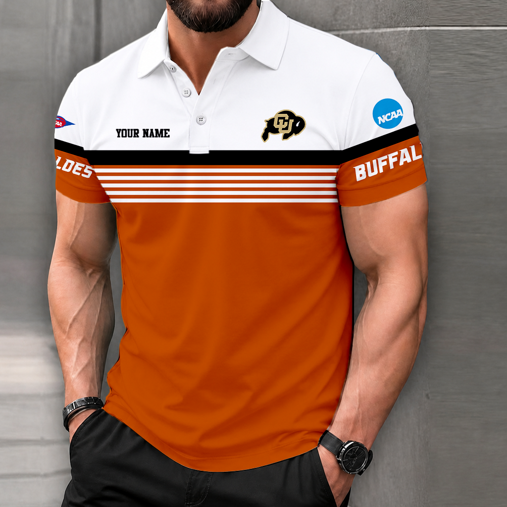 LIMITED EDITION - NEW CUSTOMIZED NCAA FBS20 CRB COLORADO BUFFALOES POLO SHIRT