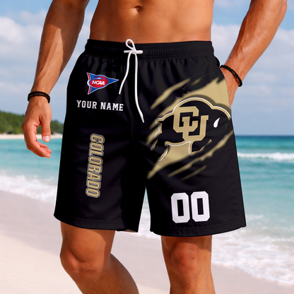 LIMITED EDITION - NEW CUSTOMIZED NCAA FBS20 CRB COLORADO BUFFALOES SHORT PANTS