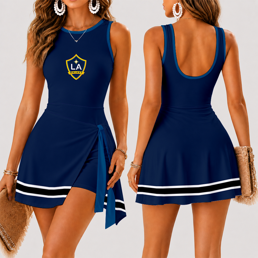 [FAN EXCLUSIVE] NEW CUSTOMIZED MLS20 LAG LA GALAXY WOMEN'S SUMMER SKORT DRESS