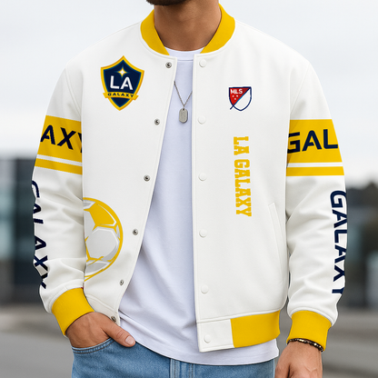 TOP SELLING - NEW CUSTOMIZED MLS20 LAG LA GALA SATIN VARSITY & BASEBALL JACKET
