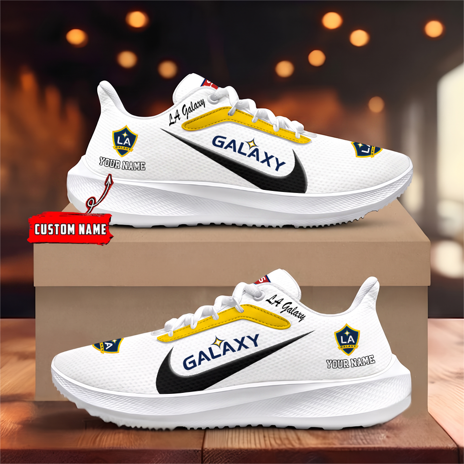 [FAN EXCLUSIVE] NEW CUSTOMIZED MLS20 LAG LA GALAXY ROAD RUNNING SHOES