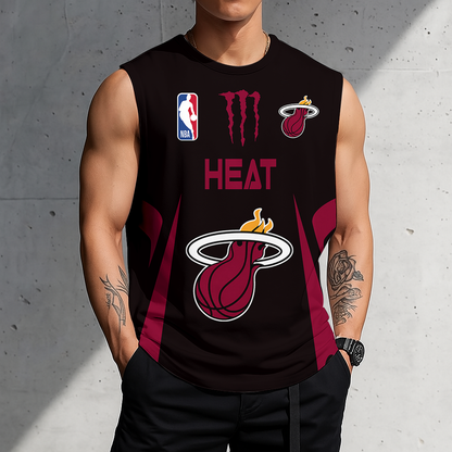 LIMITED EDITION - NEW CUSTOMIZED NBA20 MHE MIAMI HEAT MEN'S GYM SHIRT