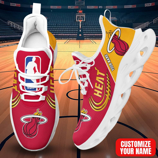 LIMITED EDITION - NEW CUSTOMIZED NBA20 MHE MIAMI HEAT PREMIUM CLUNKY SNEAKERS