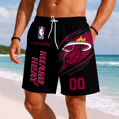 LIMITED EDITION - NEW CUSTOMIZED NBA20 MHE MIAMI HEAT SHORT PANTS