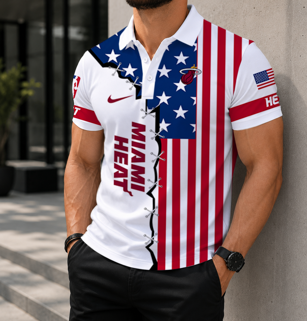 LIMITED EDITION - NEW CUSTOMIZED NBA20 MHE MIAMI HEAT POLO SHIRT, ZIP POLO SHIRT & T-SHIRTS