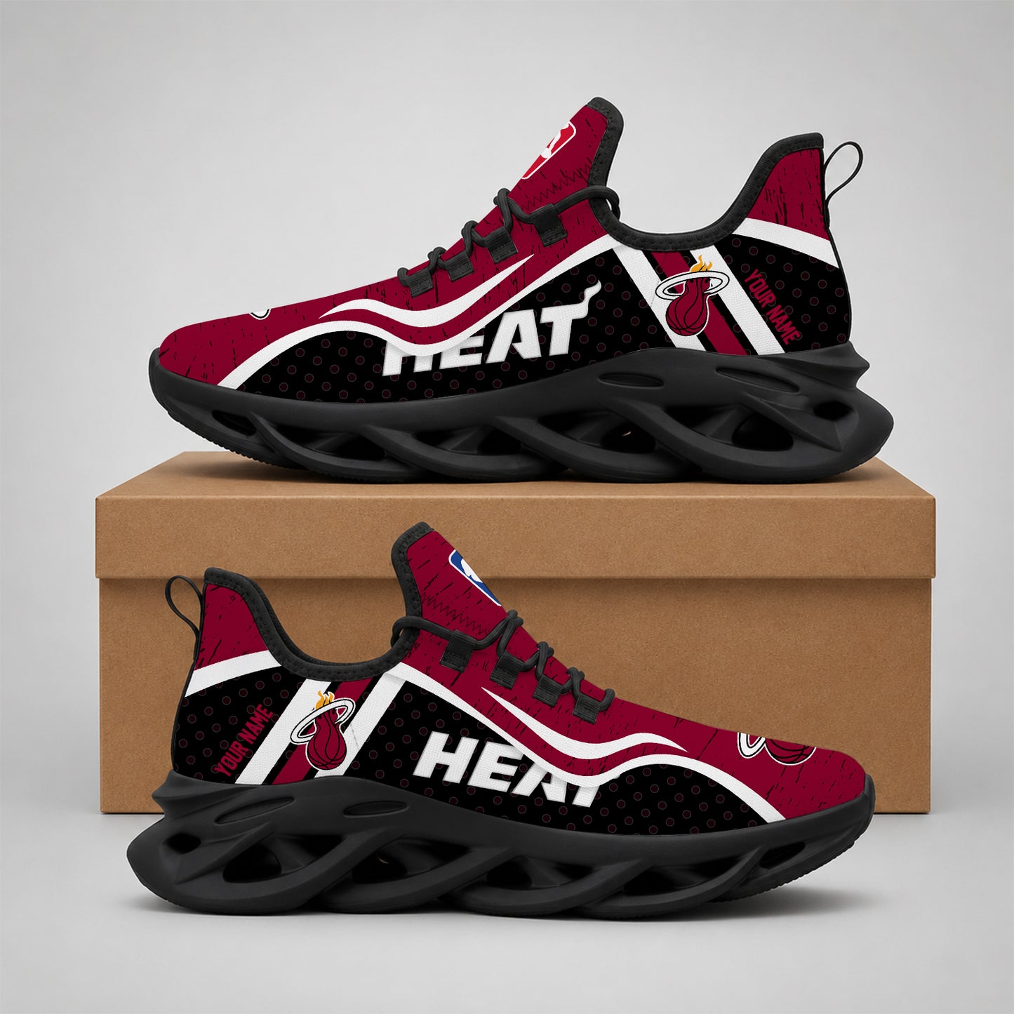 LIMITED EDITION - NEW CUSTOMIZED NBA20 MHE MIAMI HEAT MAX SOUL SHOES