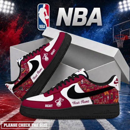 LIMITED EDITION - NEW CUSTOMIZED NBA20 MHE MIAMI HEAT AF1 SHOES