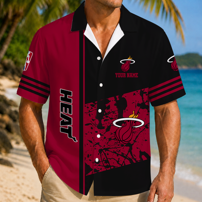 LIMITED EDITION - NEW CUSTOMIZED NBA20 MHE MIAMI HEAT UNISEX HAWAIIAN SHIRT