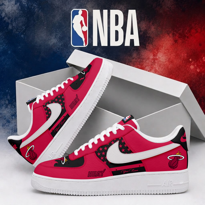 LIMITED EDITION - NEW CUSTOMIZED NBA20 MHE MIAMI HEAT AF1 SHOES