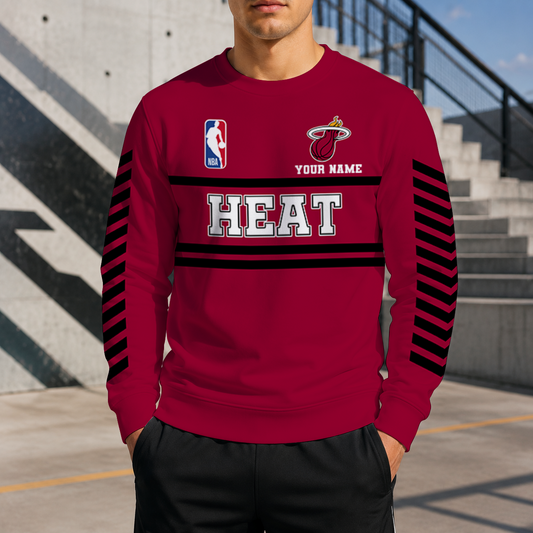 LIMITED EDITION - NEW CUSTOMIZED NBA20 MHE MIAMI HEAT UNISEX SWEATSHIRT