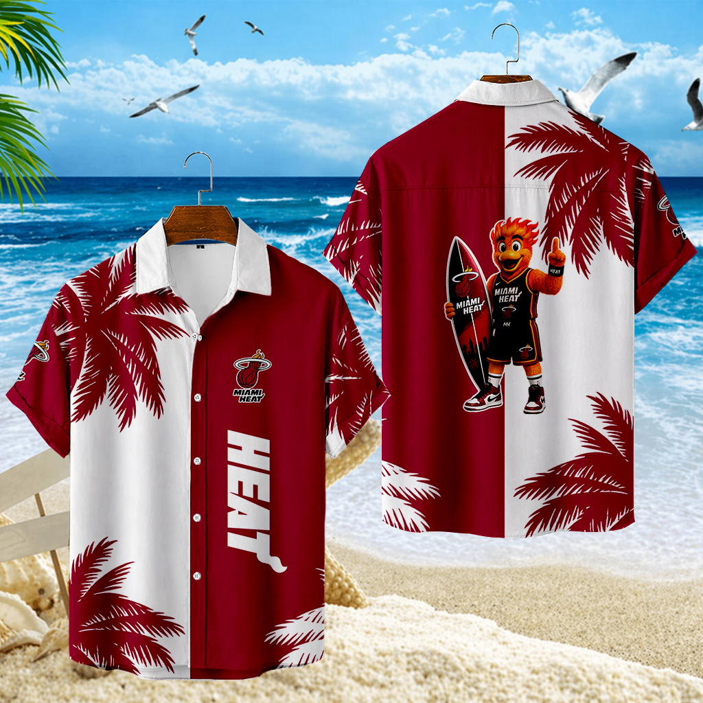 LIMITED EDITION - NEW CUSTOMIZED NBA20 MHE MIAMI HEAT UNISEX HAWAIIAN SHIRT