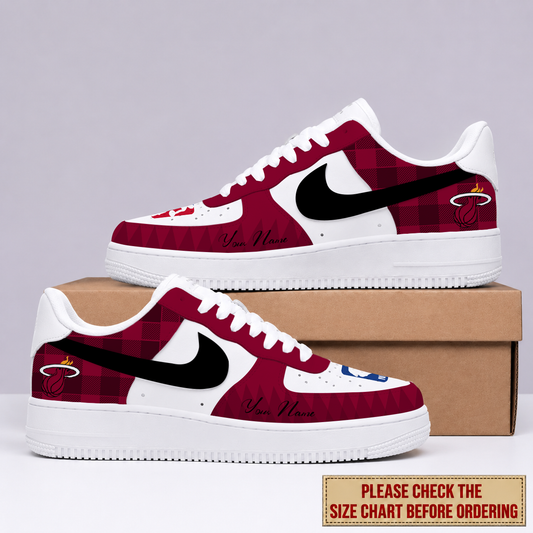 EXCLUSIVE EDITION - NEW CUSTOMIZED NBA20 MHE MIAMI HEAT AF1 SNEAKERS