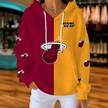 [HOT DEAL] NEW CUSTOMIZED NBA20 MHE MIAMI HEAT  RIBBED HOODIE & SWEATSHIRT
