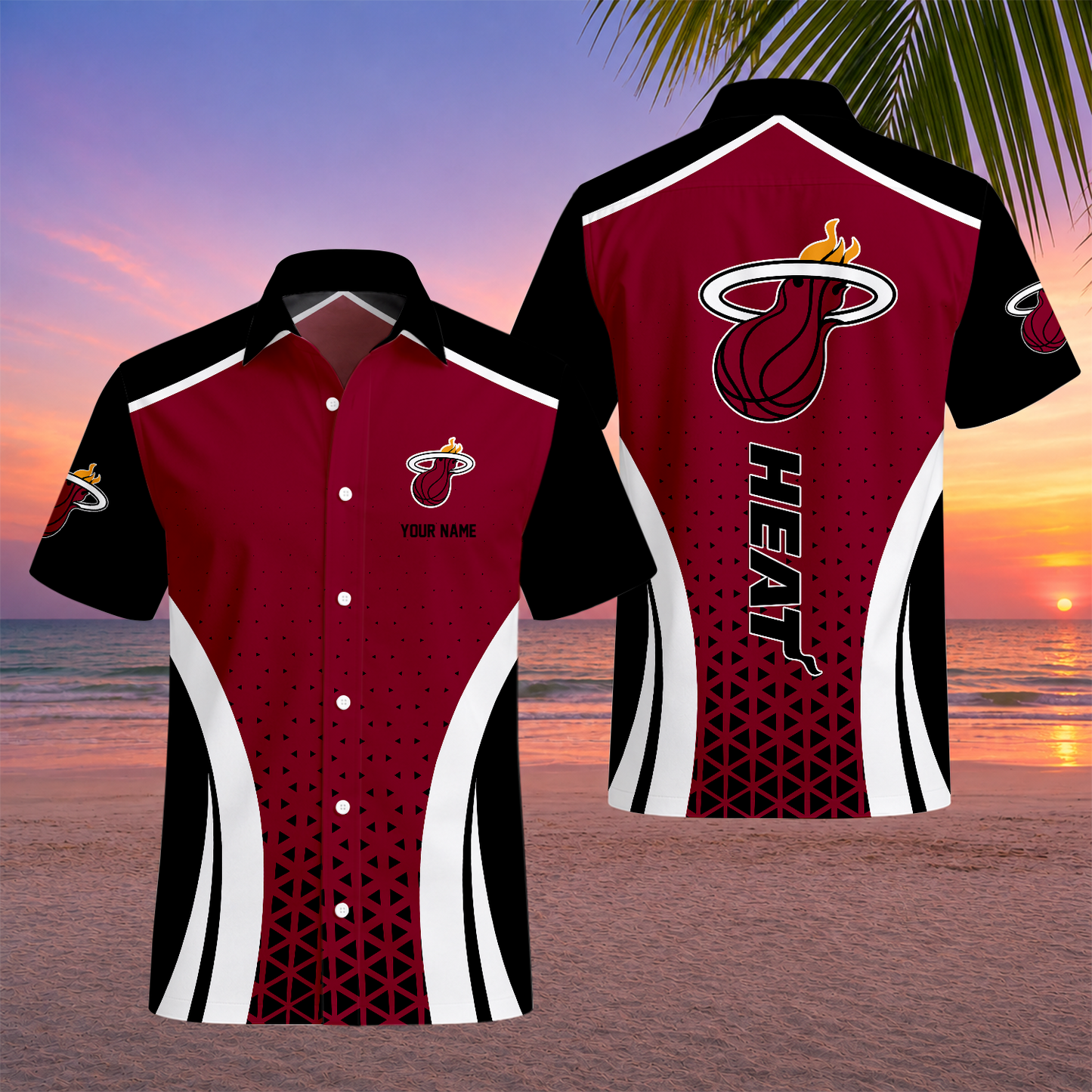 LIMITED EDITION - NEW CUSTOMIZED NBA20 MHE MIAMI HEAT UNISEX HAWAIIAN SHIRT