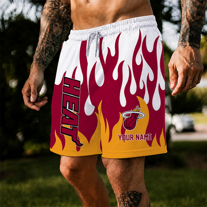 [HOT DEAL] NEW CUSTOMIZED NBA20 MHE MIAMI HEAT SHORT PANTS