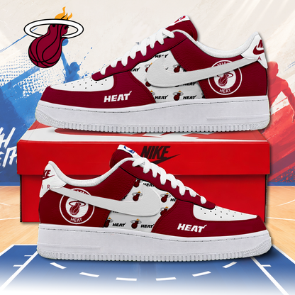 LIMITED EDITION - NEW CUSTOMIZED NBA20 MHE MIAMI HEAT AF1 SNEAKERS
