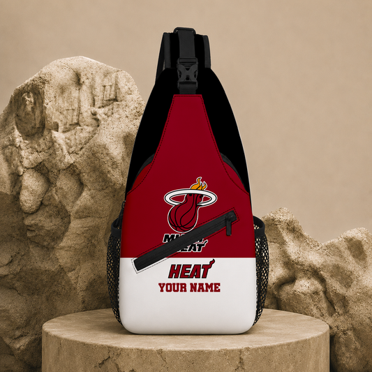 LIMITED EDITION - NEW CUSTOMIZED NBA20 MHE MIAMI HEAT SLING BAG