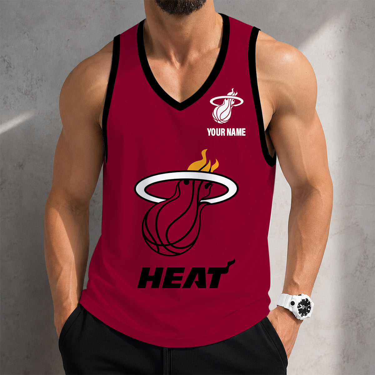 LIMITED EDITION - NEW CUSTOMIZED NBA20 MHE MIAMI HEAT UNISEX TANK TOP