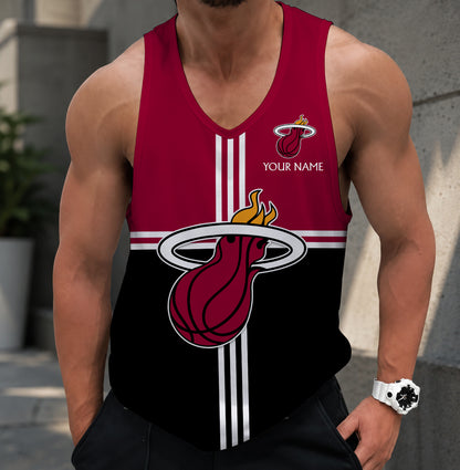 LIMITED EDITION - NEW CUSTOMIZED NBA20 MHE MIAMI HEAT MEN'S TANK TOP