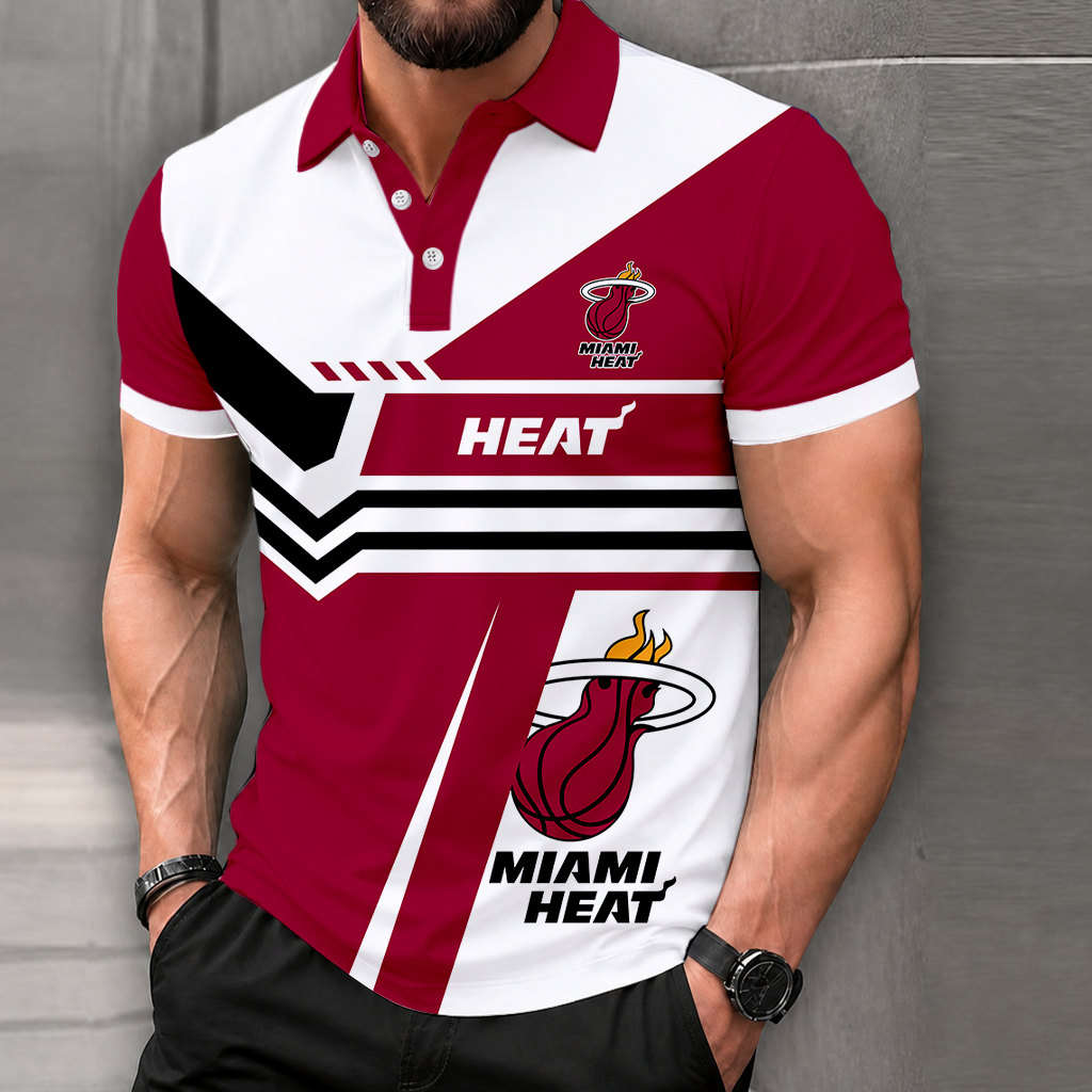 LIMITED EDITION - NEW CUSTOMIZED NBA20 MHE MIAMI HEAT POLO SHIRT, ZIP POLO SHIRT & T-SHIRTS