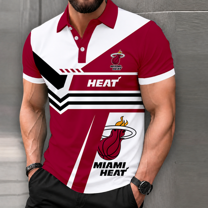 LIMITED EDITION - NEW CUSTOMIZED NBA20 MHE MIAMI HEAT POLO SHIRT, ZIP POLO SHIRT & T-SHIRTS