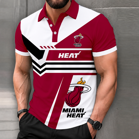 LIMITED EDITION - NEW CUSTOMIZED NBA20 MHE MIAMI HEAT POLO SHIRT, ZIP POLO SHIRT & T-SHIRTS