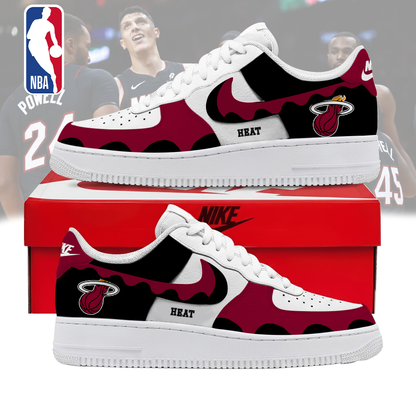 LIMITED EDITION - NEW CUSTOMIZED NBA20 MHE MIAMI HEAT AF1 SNEAKERS