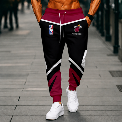 LIMITED EDITION - NEW CUSTOMIZED NBA20 MHE MIAMI HEAT SWEATPANTS