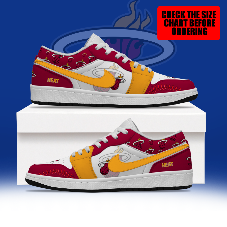 [HOT DEAL] NEW CUSTOMIZED NBA20 MHE MIAMI HEAT AIR JORDAN LOW SHOES