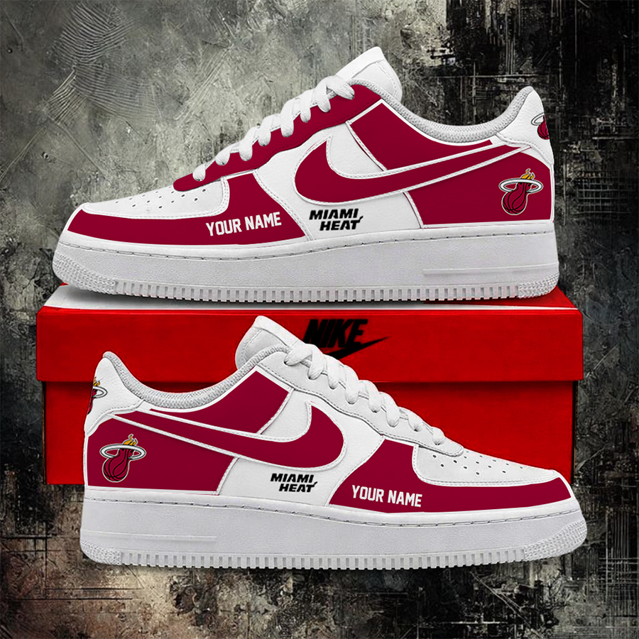 LIMITED EDITION - NEW CUSTOMIZED NBA20 MHE MIAMI HEAT AF1 SHOES