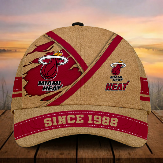 LIMITED EDITION - NEW CUSTOMIZED NBA20 MHE MIAMI HEAT CLASSIC CAP