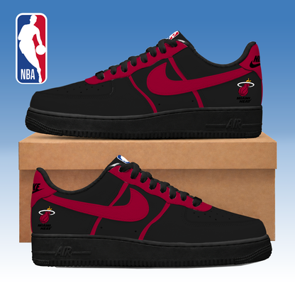 LIMITED EDITION - NEW CUSTOMIZED NBA20 MHE MIAMI HEAT AF1 SNEAKERS