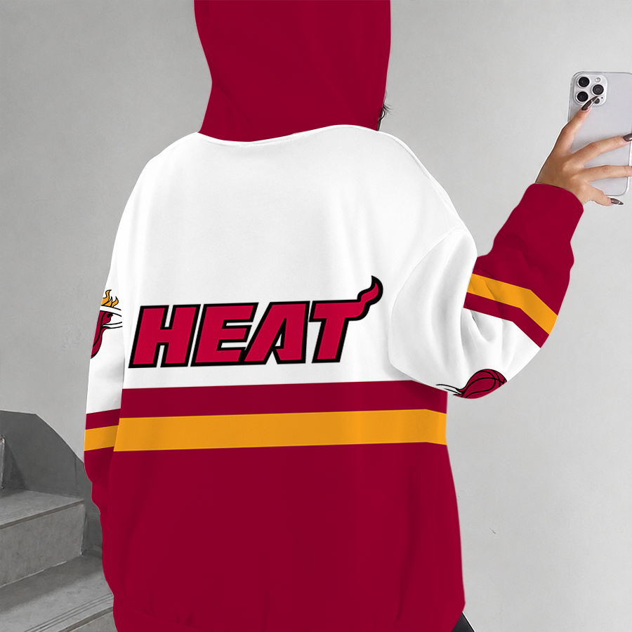 [HOT DEAL] NEW CUSTOMIZED NBA20 MHE MIAMI HEAT ZIP HOODIE