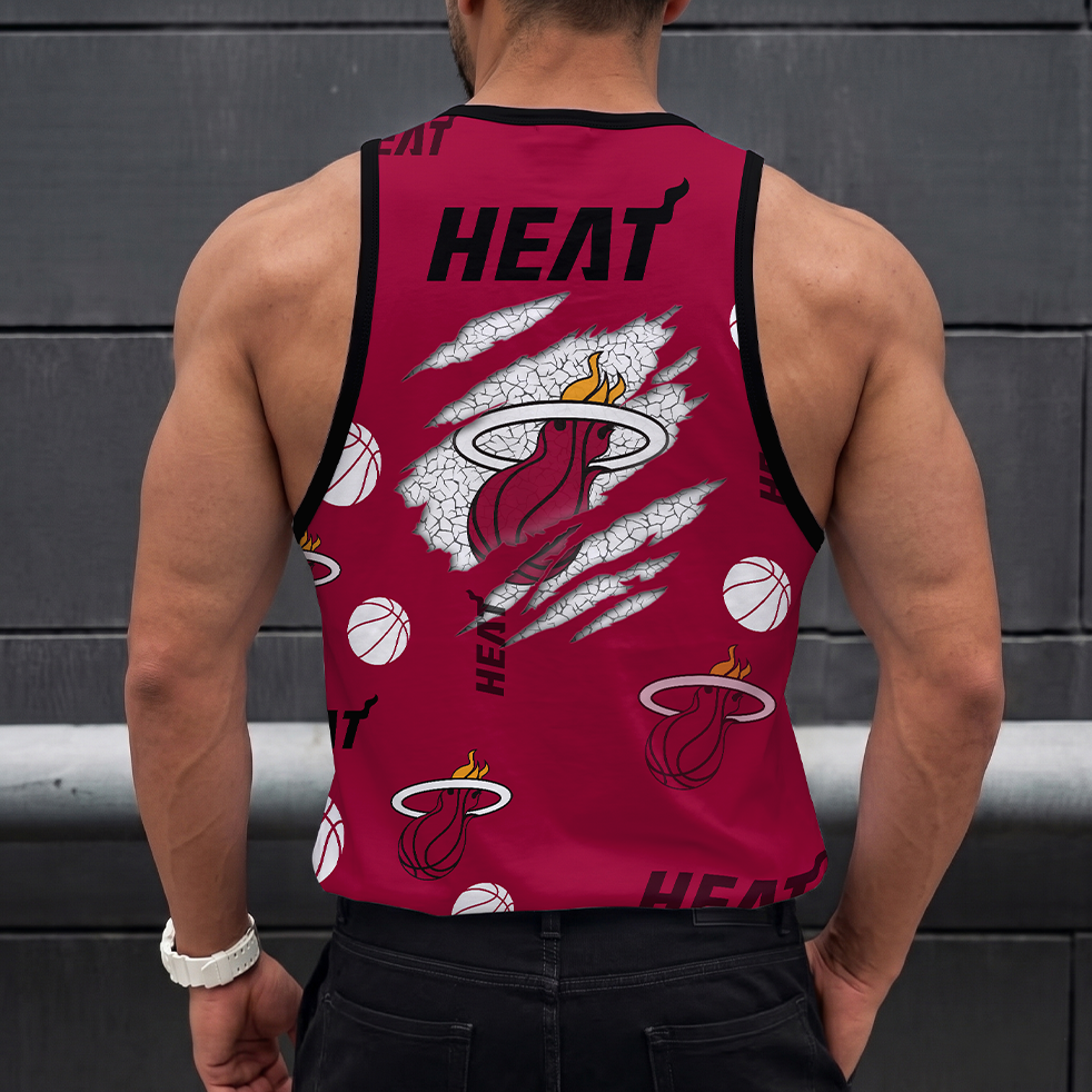 LIMITED EDITION - NEW CUSTOMIZED NBA20 MHE MIAMI HEAT UNISEX TANK TOP