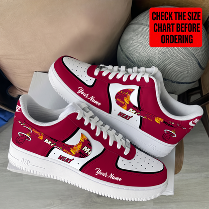 LIMITED EDITION - NEW CUSTOMIZED NBA20 MHE MIAMI HEAT AF1 SHOES