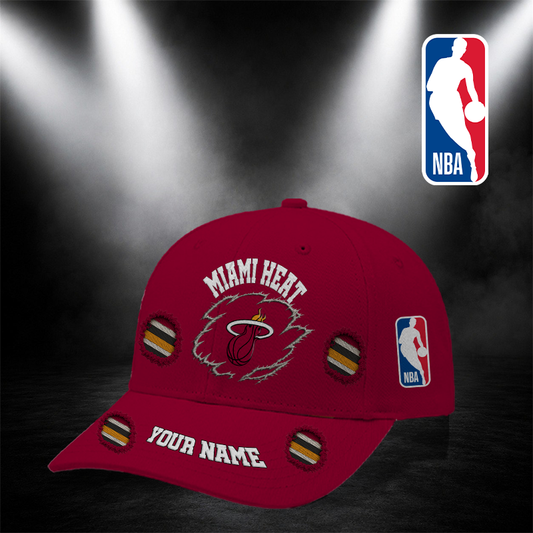 [HOT DEAL] NEW CUSTOMIZED NBA20 MHE MIAMI HEAT CLASSIC CAP