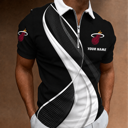 LIMITED EDITION - NEW CUSTOMIZED NBA20 MHE MIAMI HEAT POLO SHIRT, ZIP POLO SHIRT & T-SHIRTS
