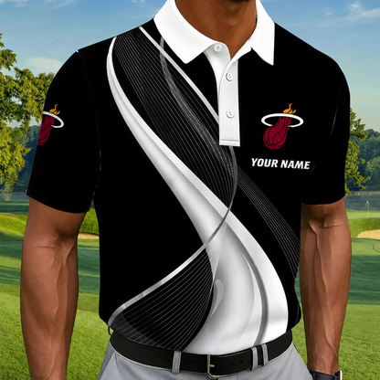 LIMITED EDITION - NEW CUSTOMIZED NBA20 MHE MIAMI HEAT POLO SHIRT, ZIP POLO SHIRT & T-SHIRTS