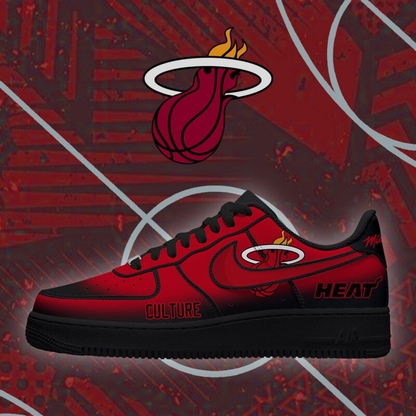 LIMITED EDITION - NEW CUSTOMIZED NBA20 MHE MIAMI HEAT AF1 SHOES