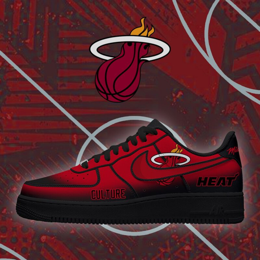 LIMITED EDITION - NEW CUSTOMIZED NBA20 MHE MIAMI HEAT AF1 SHOES